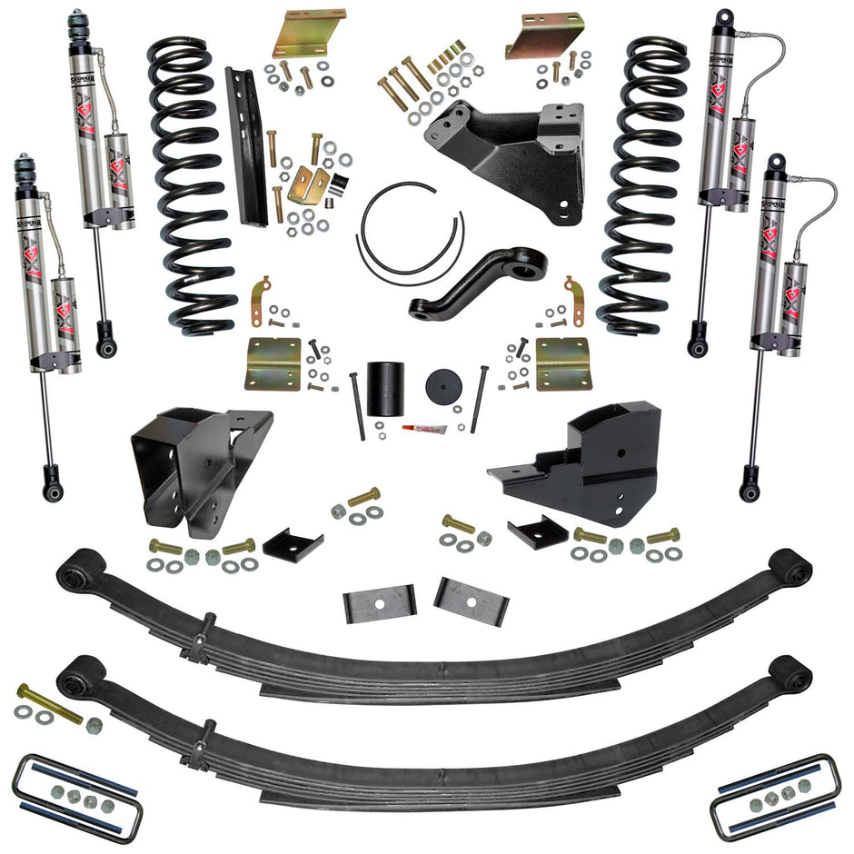 6 In. Lift Kit With Coils; Leaf Springs; And ADX 2.0 Remote Reservoir Shocks.