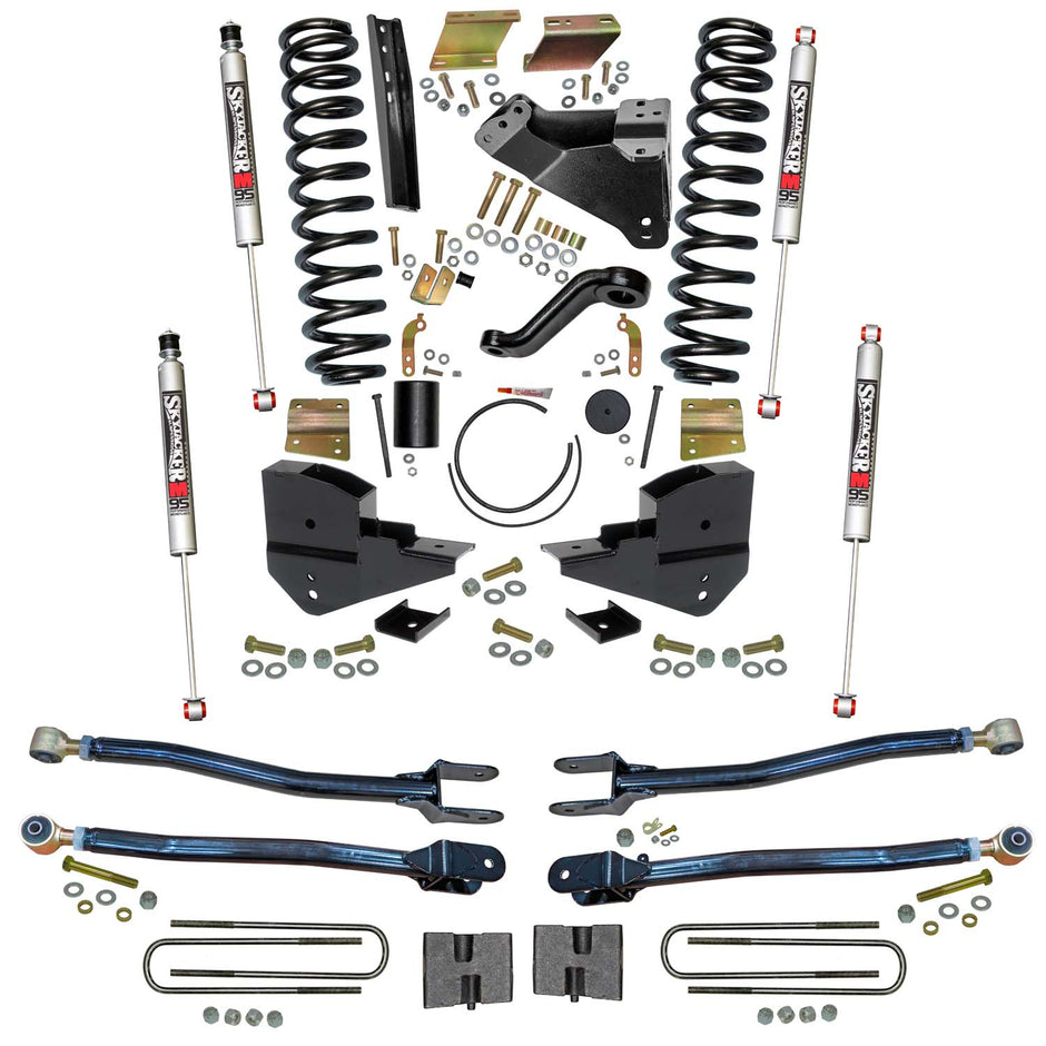 6 In. Suspension Lift Kit With 4-Link Conversion And M95 Monotube Shocks.