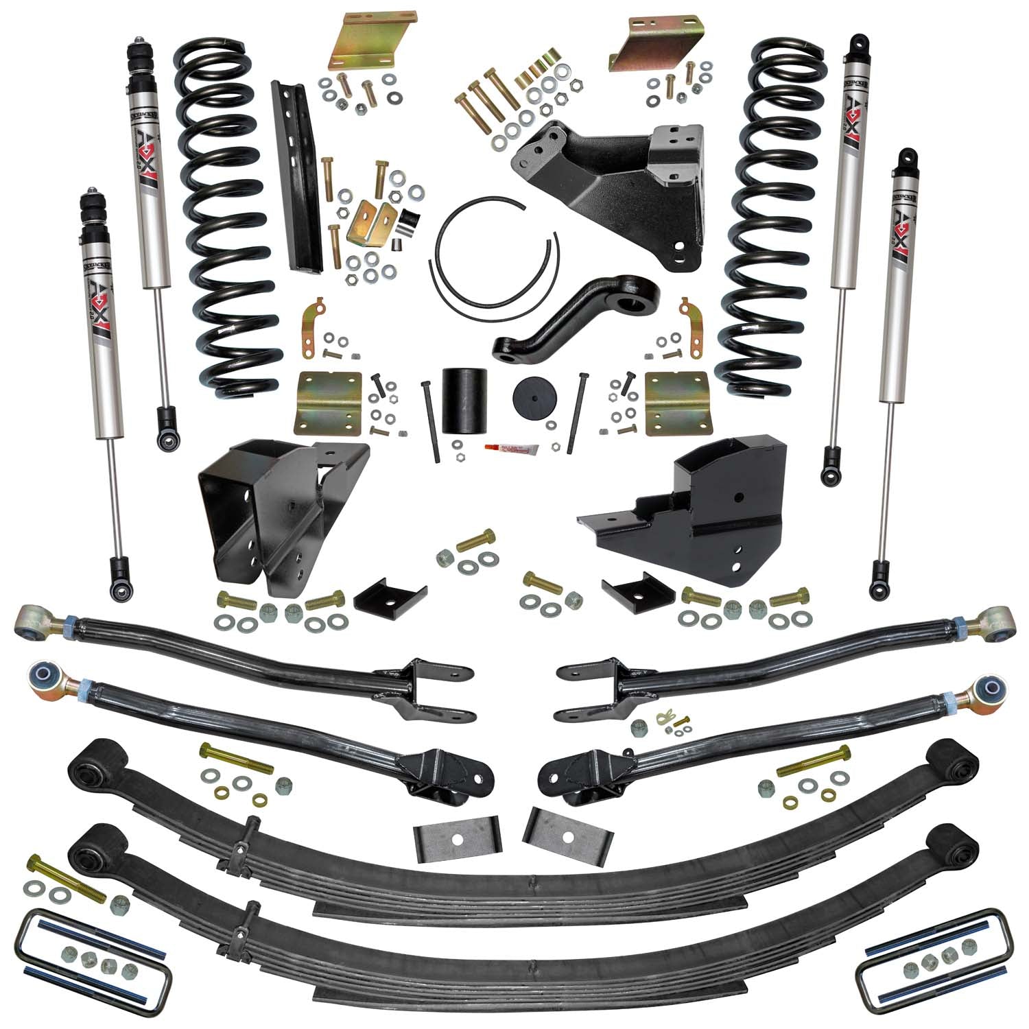 6 In. Suspension Lift Kit With ADX M2.0 Aluminum Monotube Shocks.