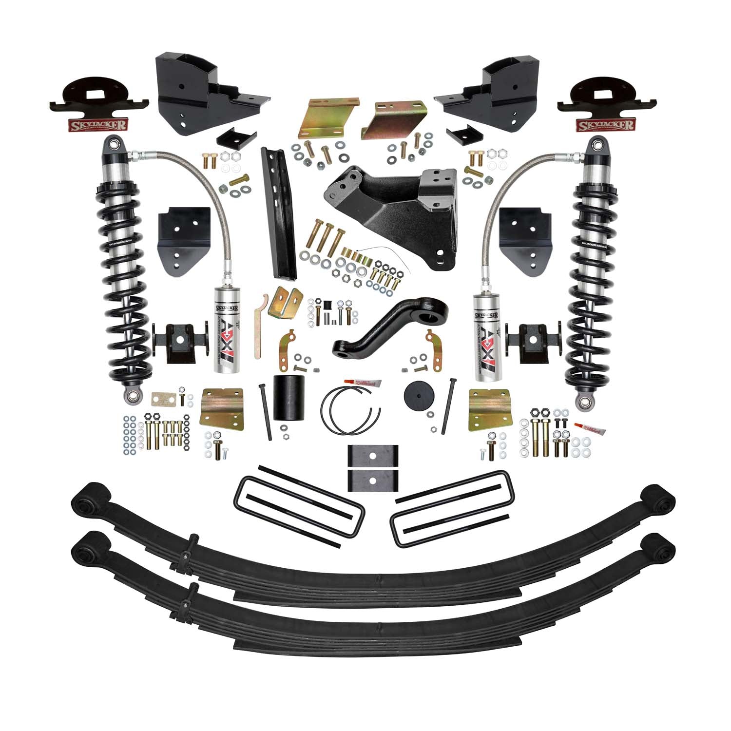 6 In. ADX 2.5 Remote Reservoir Coilover Suspension Lift Kit With Rear Springs.