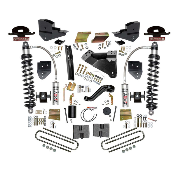 6 In. ADX 2.5 Remote Reservoir Coilover Suspension Lift Kit With Rear Blocks.