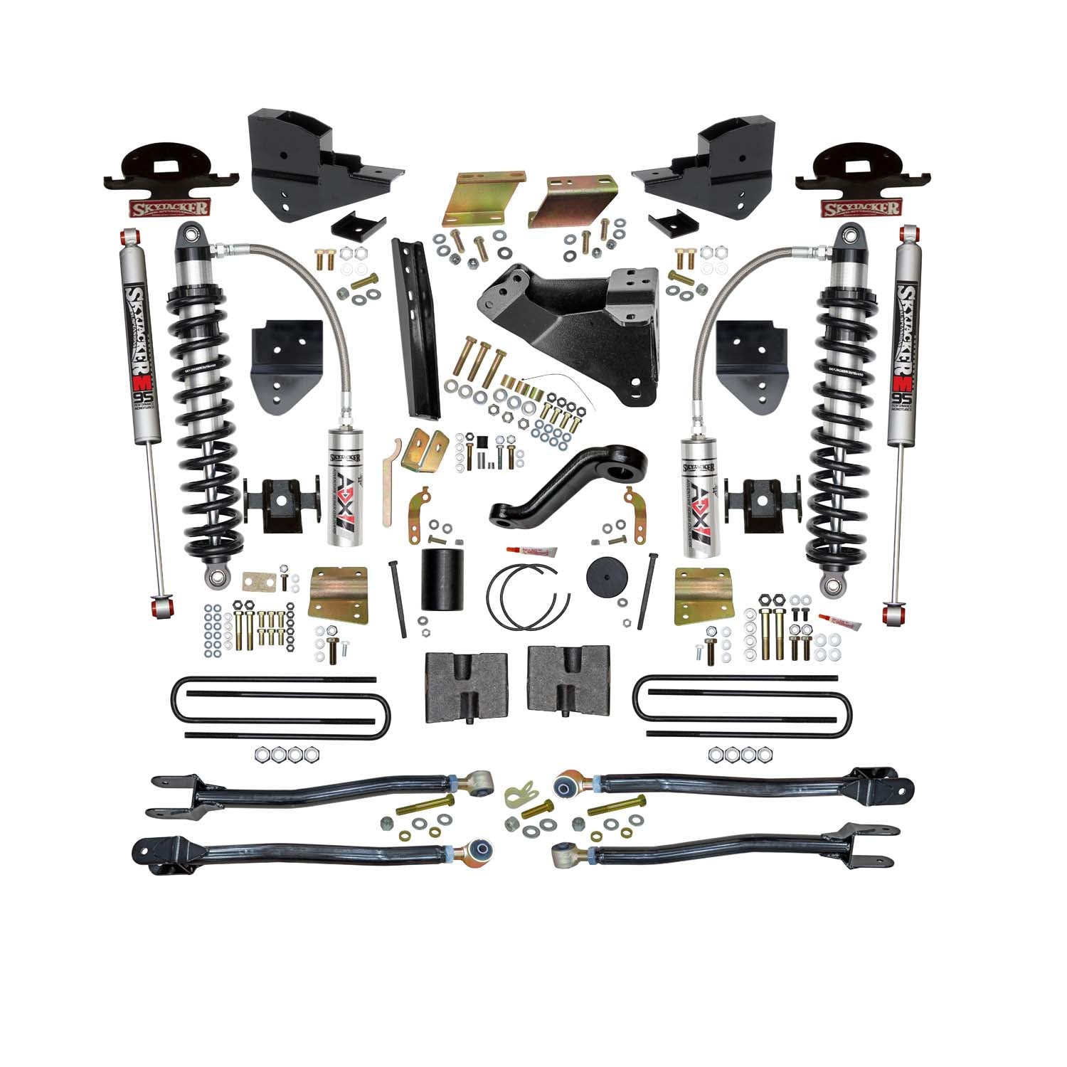 6 In. ADX 2.5 Coilover Suspension Lift Kit With  4-Link Conversion.