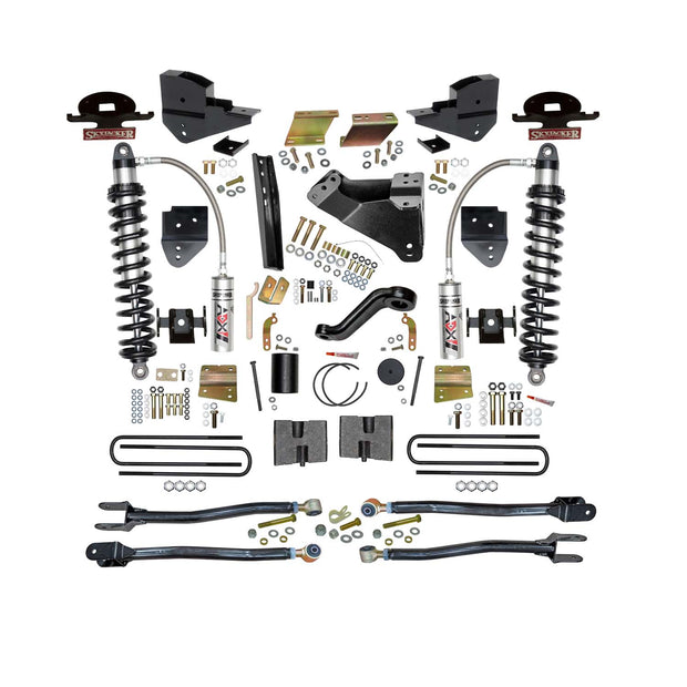 6 In. ADX 2.5 Coilover Suspension Lift Kit With  4-Link Conversion.