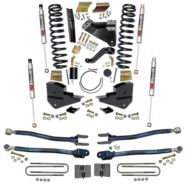 6 In. Suspension Lift Kit With 4-Link Conversion And M95 Monotube Shocks.