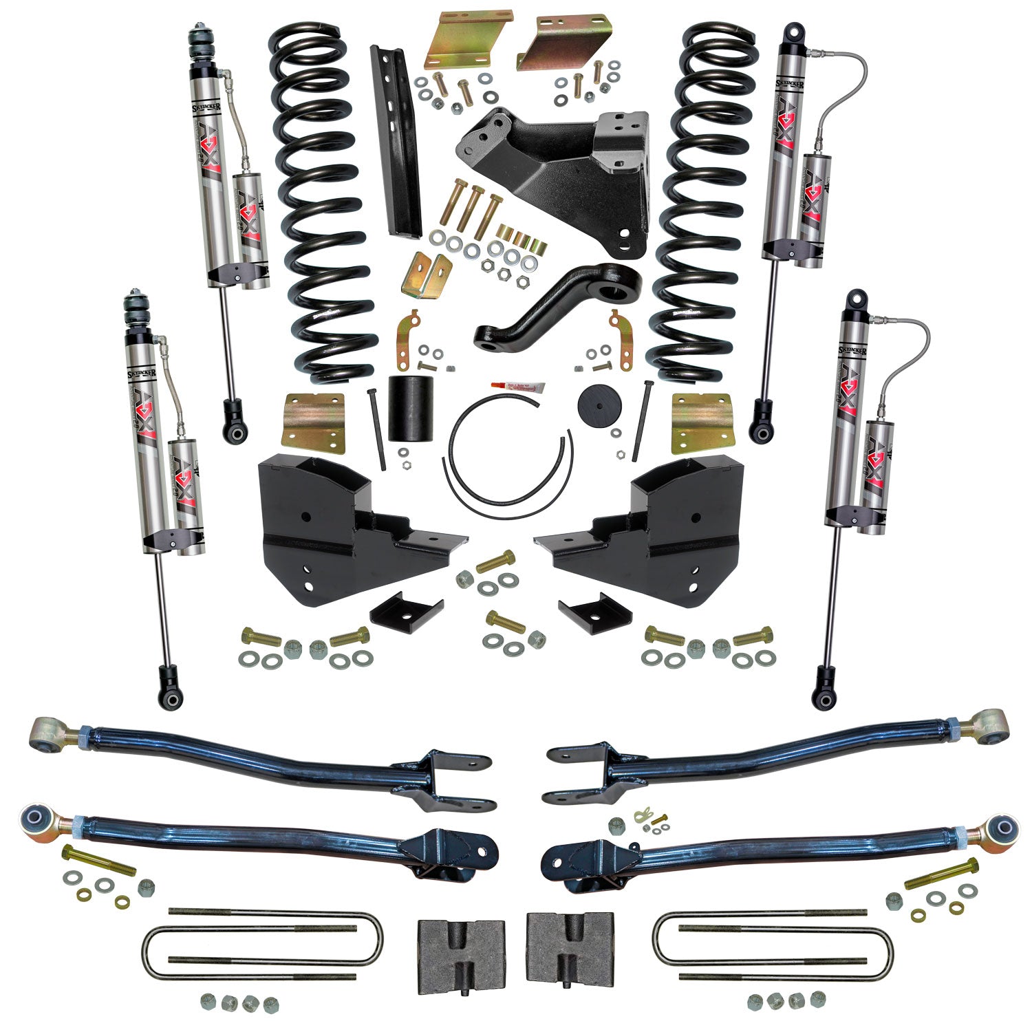 6 In. Lift Kit With 4-Link Conversion And ADX 2.0 Remote Reservoir Shocks.