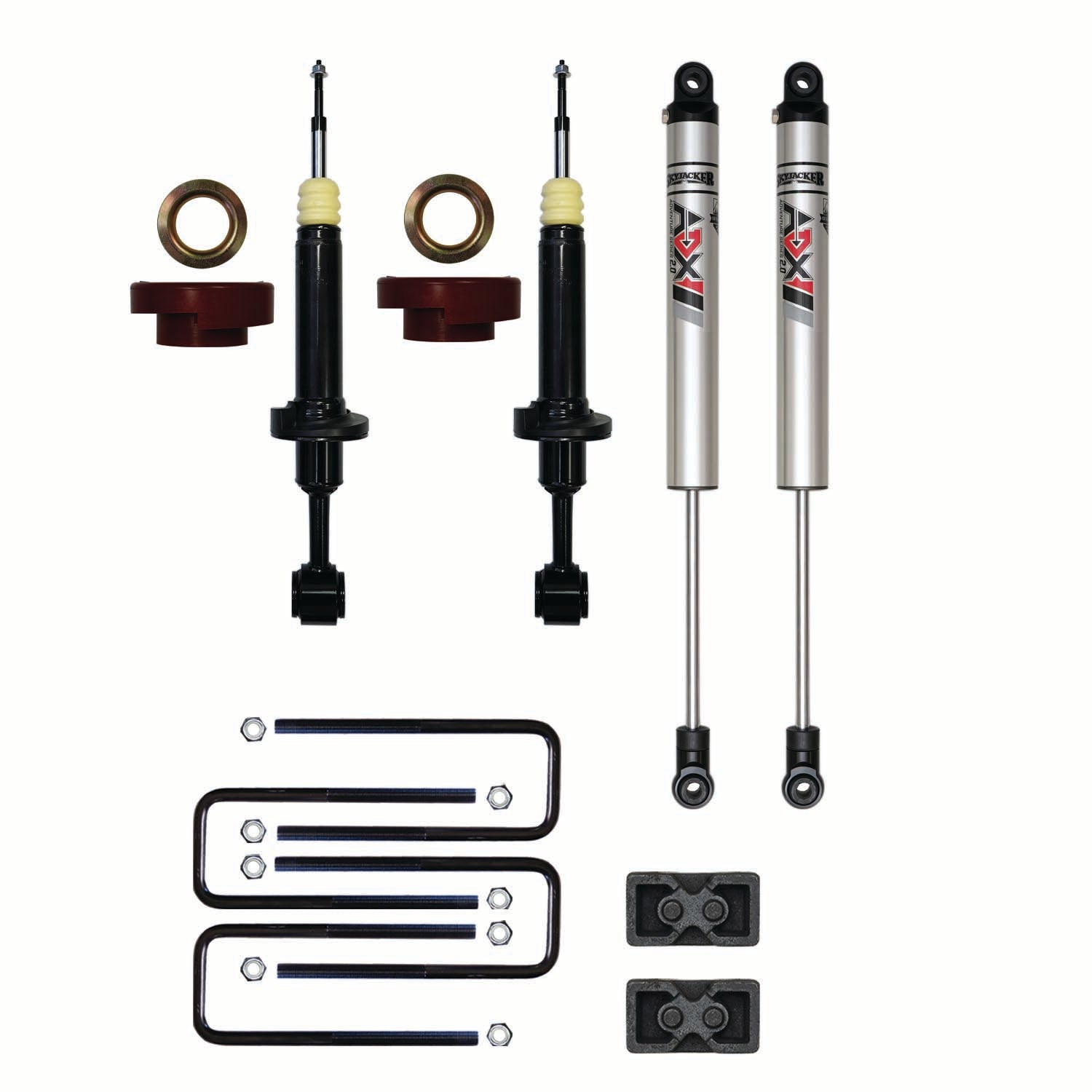 3 In. Suspension Lift Kit With ADX M2.0 Aluminum Monotube Shocks.