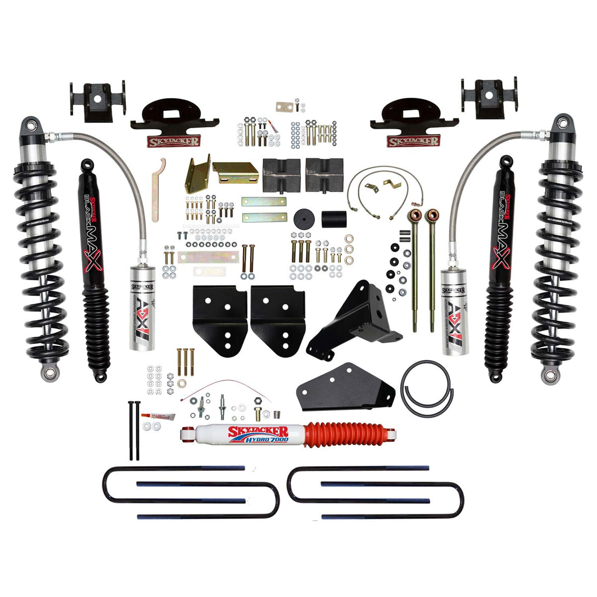 6 In. ADX 2.5 Remote Reservoir Coilover Lift Kit With Black MAX Shocks.