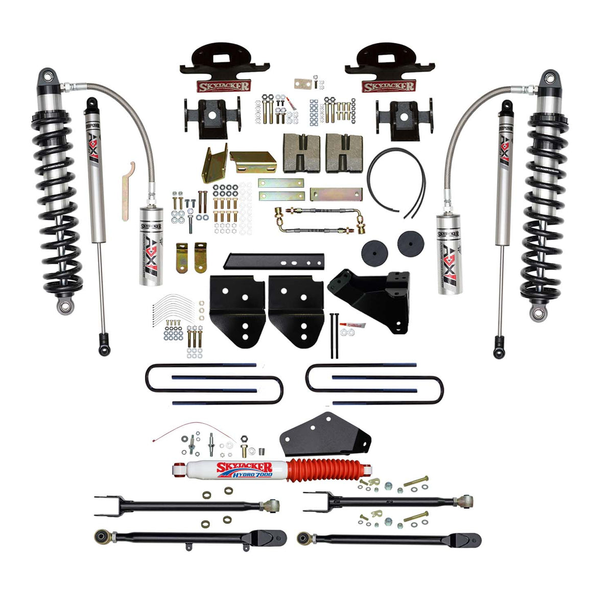 6 In. ADX 2.5 Coilover Lift Kit With 4-Link Conversion And ADX M2.0 Shocks.