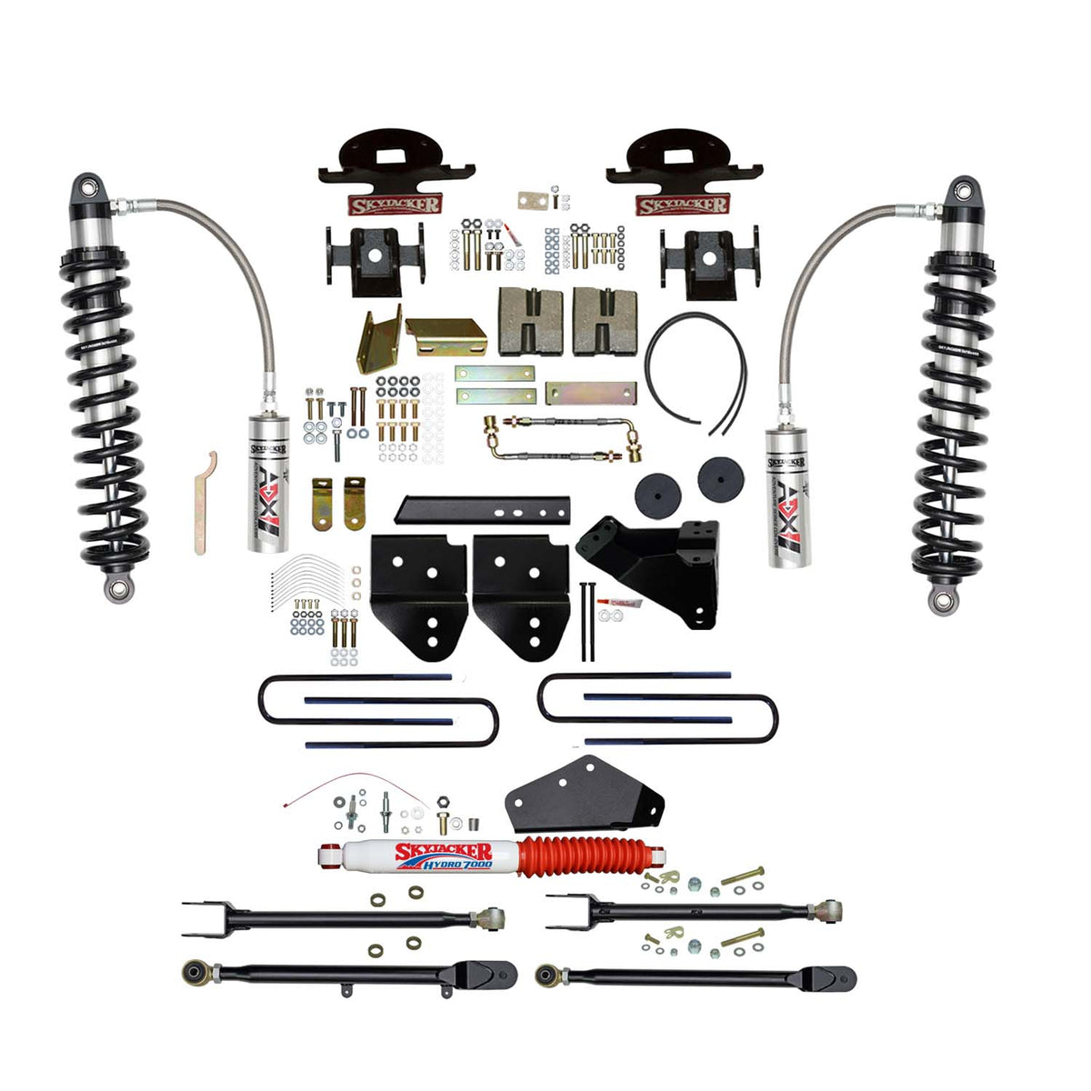 6 In. ADX 2.5 Remote Reservoir Coilover Lift Kit With 4-Link Conversion.