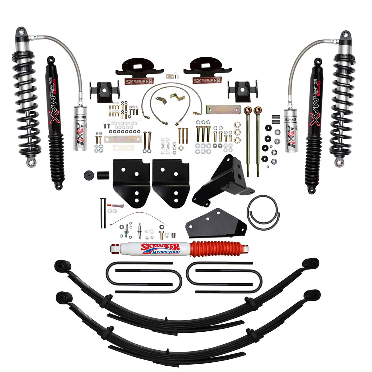 6 In. ADX 2.5 Coilover Lift Kit With 4-Link Conversion And Black MAX Shocks.