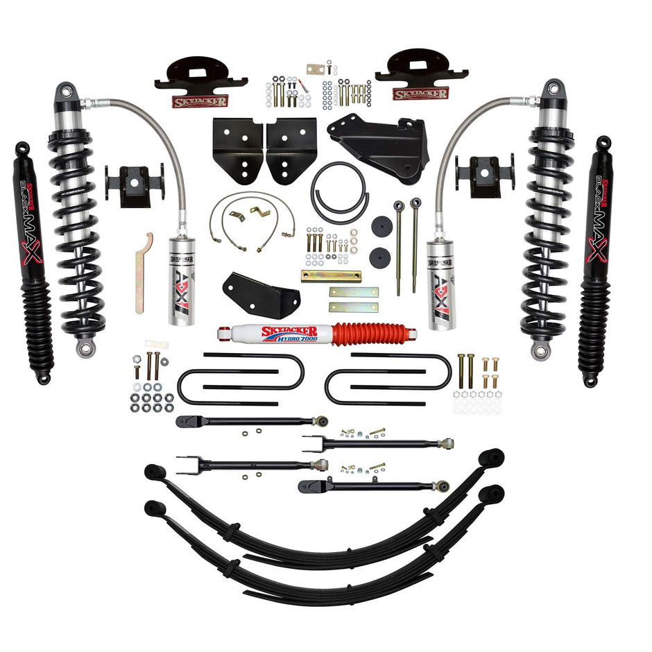 8.5 In. ADX 2.5 Coilover Lift Kit With 4-Link Conversion And Black MAX Shocks.