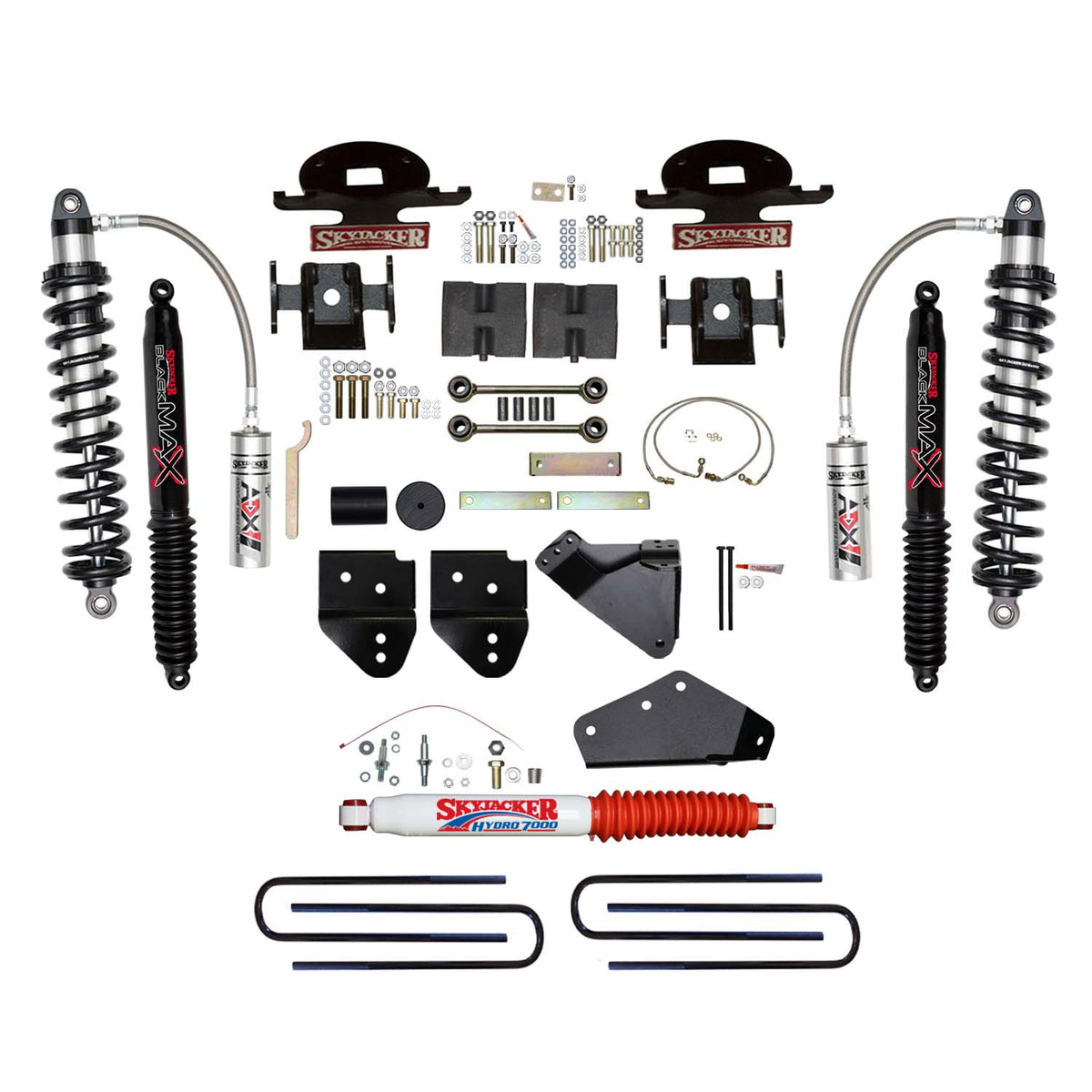 6 In. ADX 2.5 Remote Reservoir Coilover Lift Kit With Black MAX Shocks.