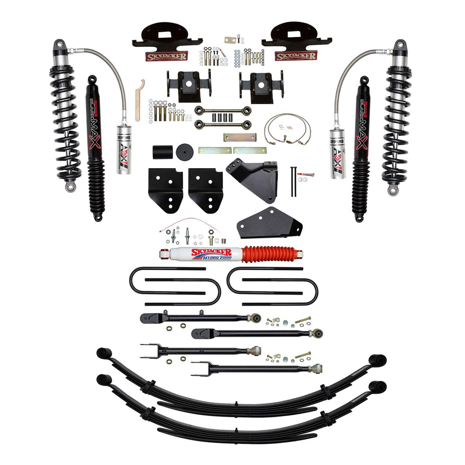 6 In. ADX 2.5 Coilover Lift Kit With 4-Link Conversion And Black MAX Shocks.