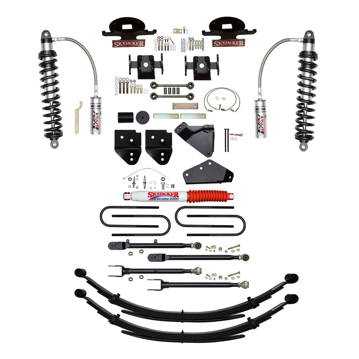 6 In. ADX 2.5 Remote Reservoir Coilover Lift Kit With 4-Link Conversion.