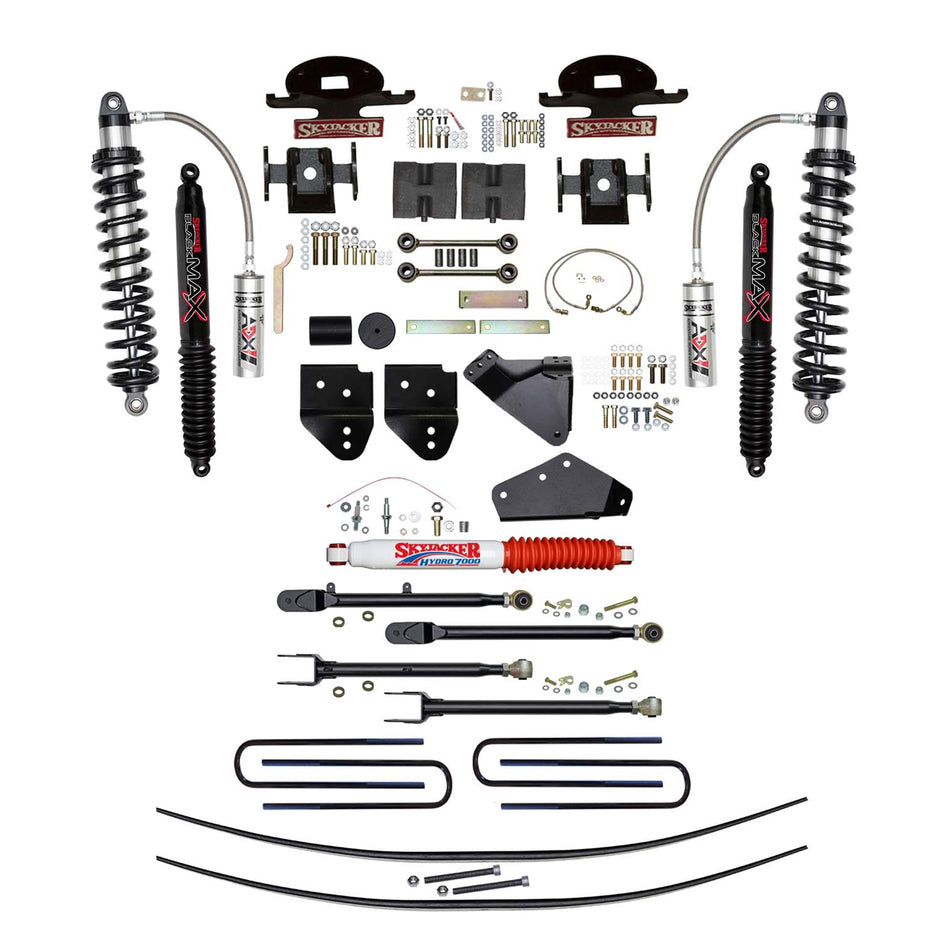 8.5 In. ADX 2.5 Coilover Lift Kit With 4-Link Conversion And Black MAX Shocks.