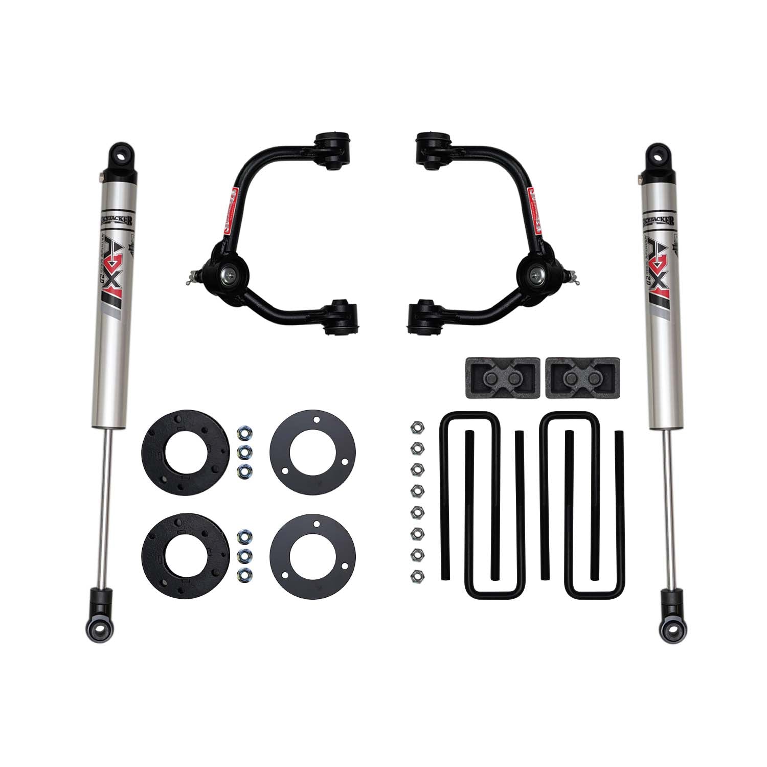 3 In. Suspension Lift Kit With ADX M2.0 Aluminum Monotube Shocks.