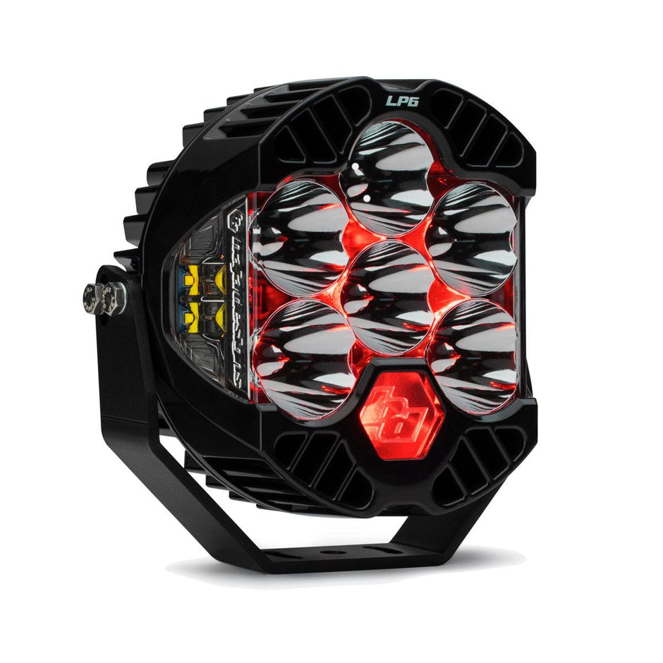 LP6 Pro LED Auxiliary Light Pod (Light Pattern: Driving/Combo; Color: Clear; Backlight: Red)