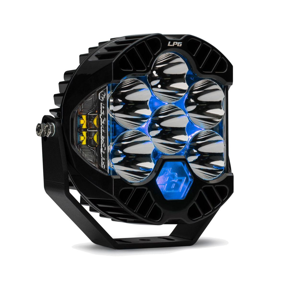 LP6 Pro LED Auxiliary Light Pod (Light Pattern: Driving/Combo; Color: Clear; Backlight: Blue)