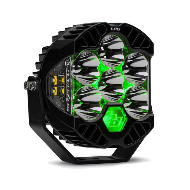 LP6 Pro LED Auxiliary Light Pod (Light Pattern: Driving/Combo; Color: Clear; Backlight: Green)