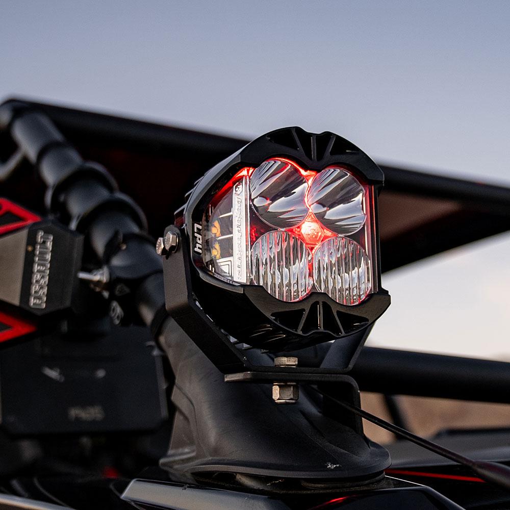 LP4 Pro LED Auxiliary Light Pod (Light Pattern: Driving/Combo; Color: Clear; Backlight: Red)