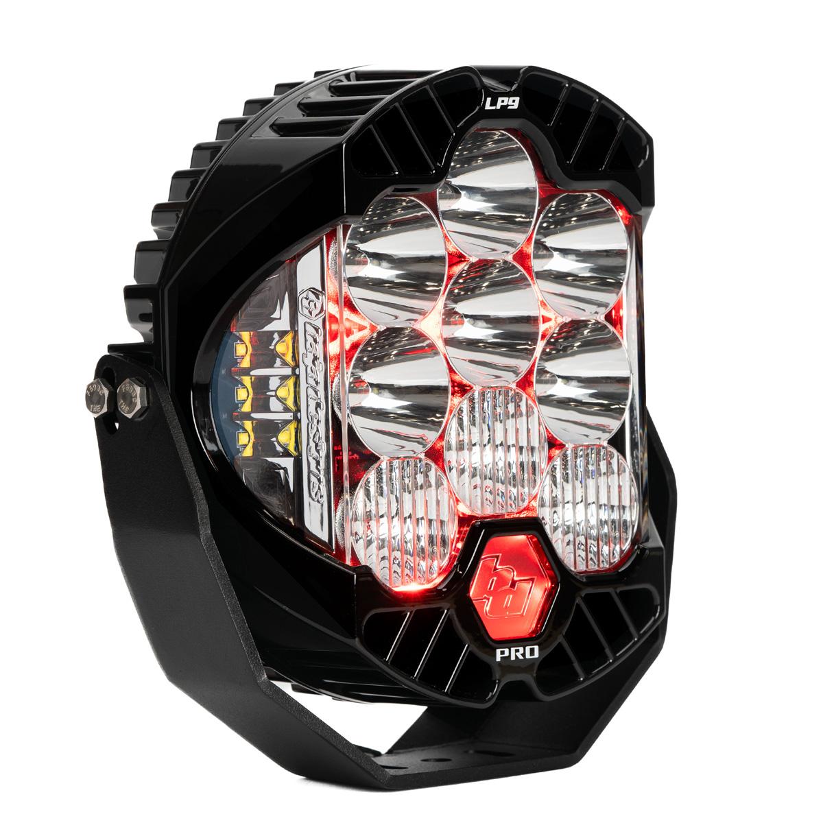 LP9 Pro LED Auxiliary Light Pod (Light Pattern: Driving/Combo; Color: Clear; Backlight: Red)