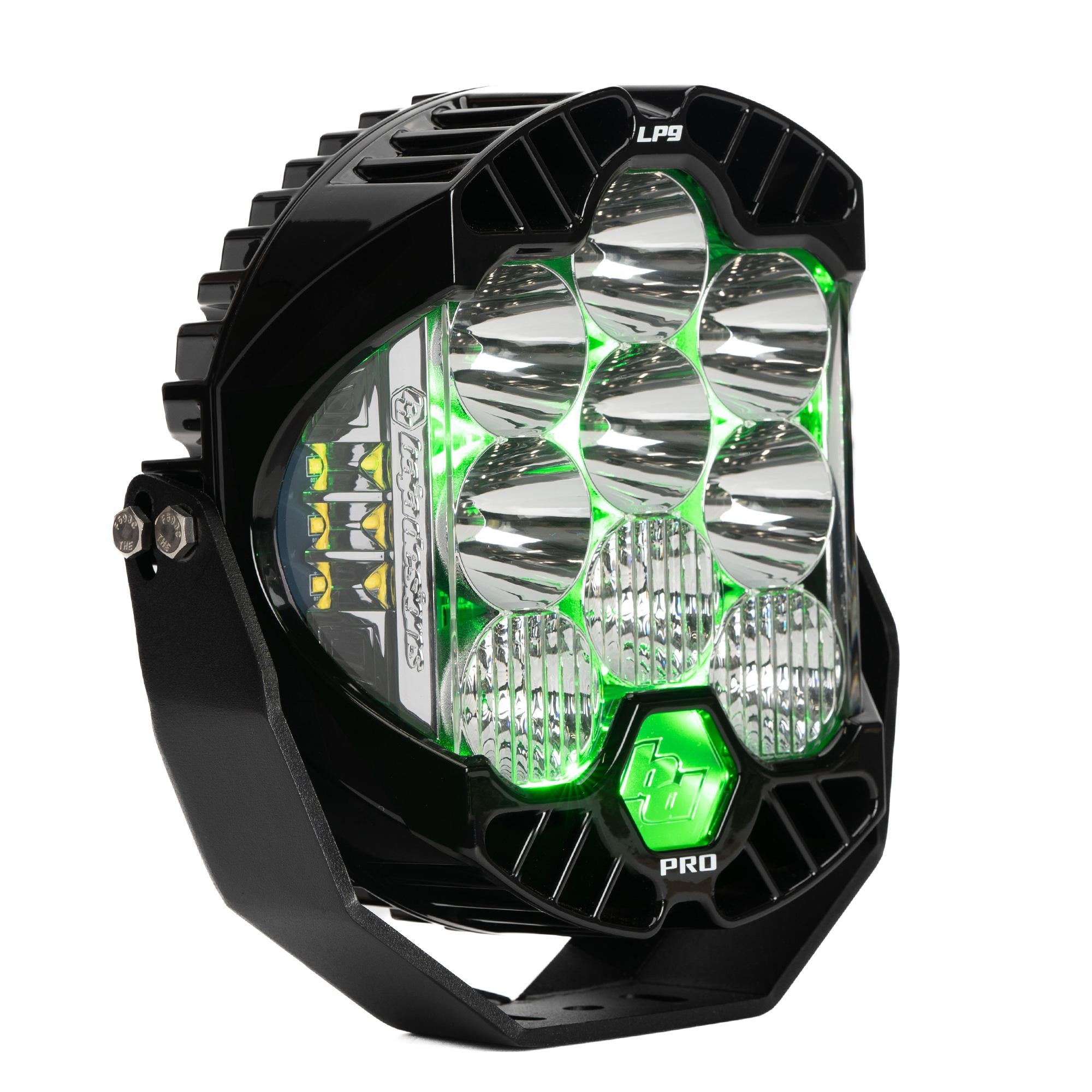 LP9 Pro LED Auxiliary Light Pod (Light Pattern: Driving/Combo; Color: Clear; Backlight: Green)