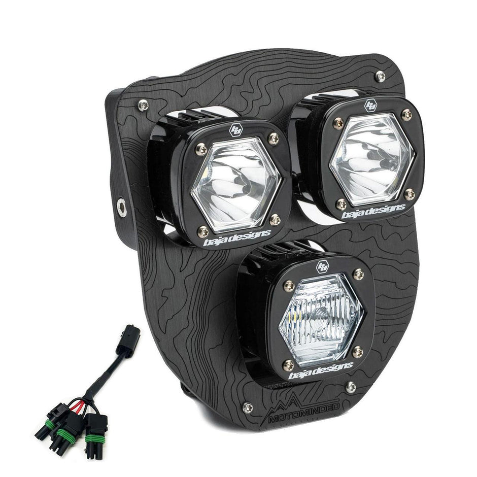 HusqvarnaTriple S1 "Hydra" (D/C) LED Headlight Kit W/ Hi-Low Harness - 2024-2025 Husqvarna FE-S