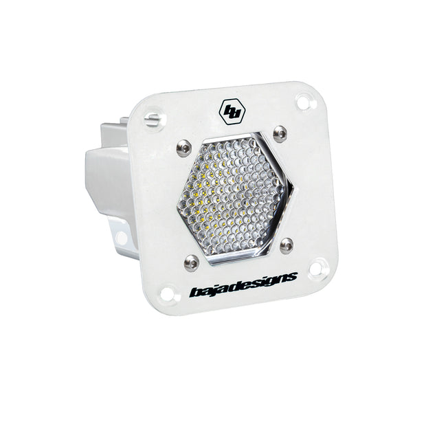 S1 White Flush Mount LED Light Pod (Work/Scene; Clear)