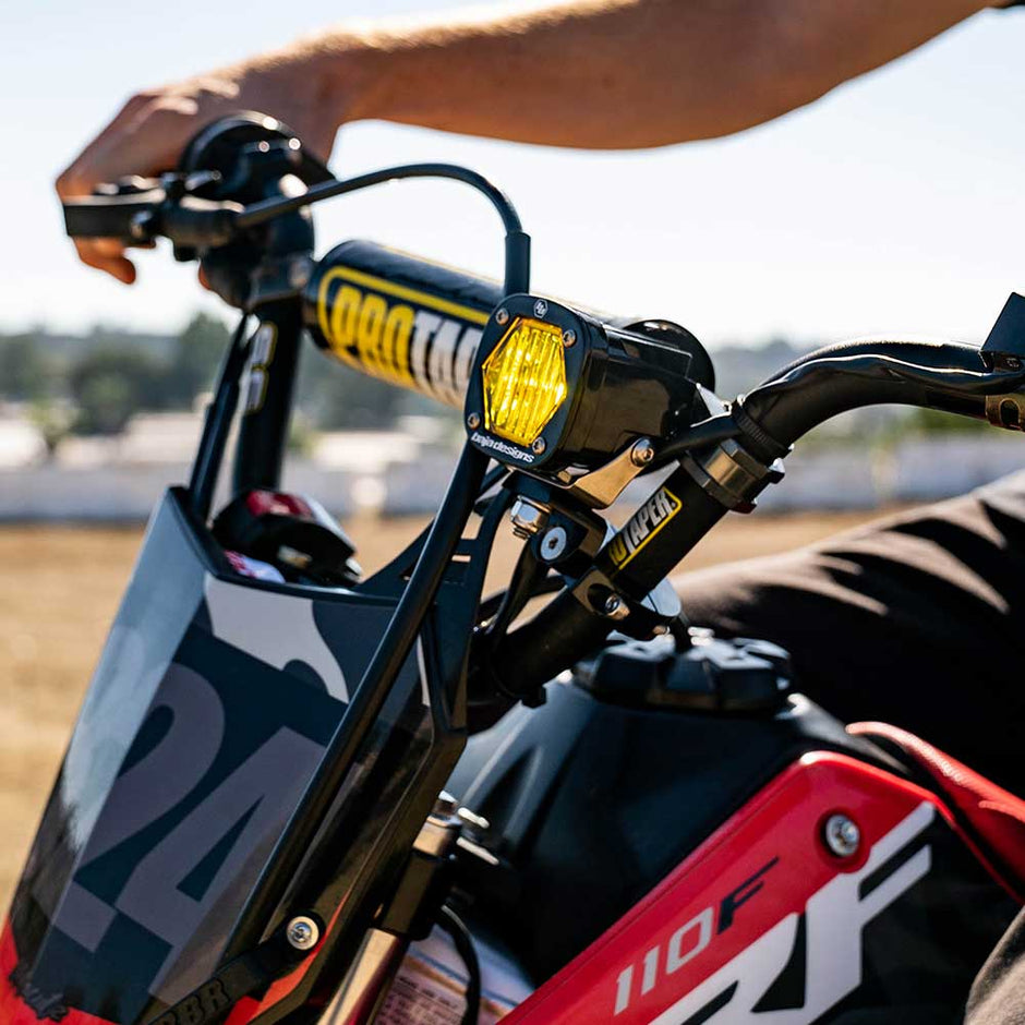 Moto Electric Start Pit Bike S1 Auxiliary Light Kit (Wide Cornering; Clear)