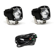S1 Black LED Light Pod Pair (Spot; Clear)