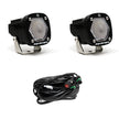 S1 Black LED Light Pod Pair (Work/Scene; Clear)