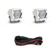 S1 White LED Light Pod Pair (Work/Scene; Clear)