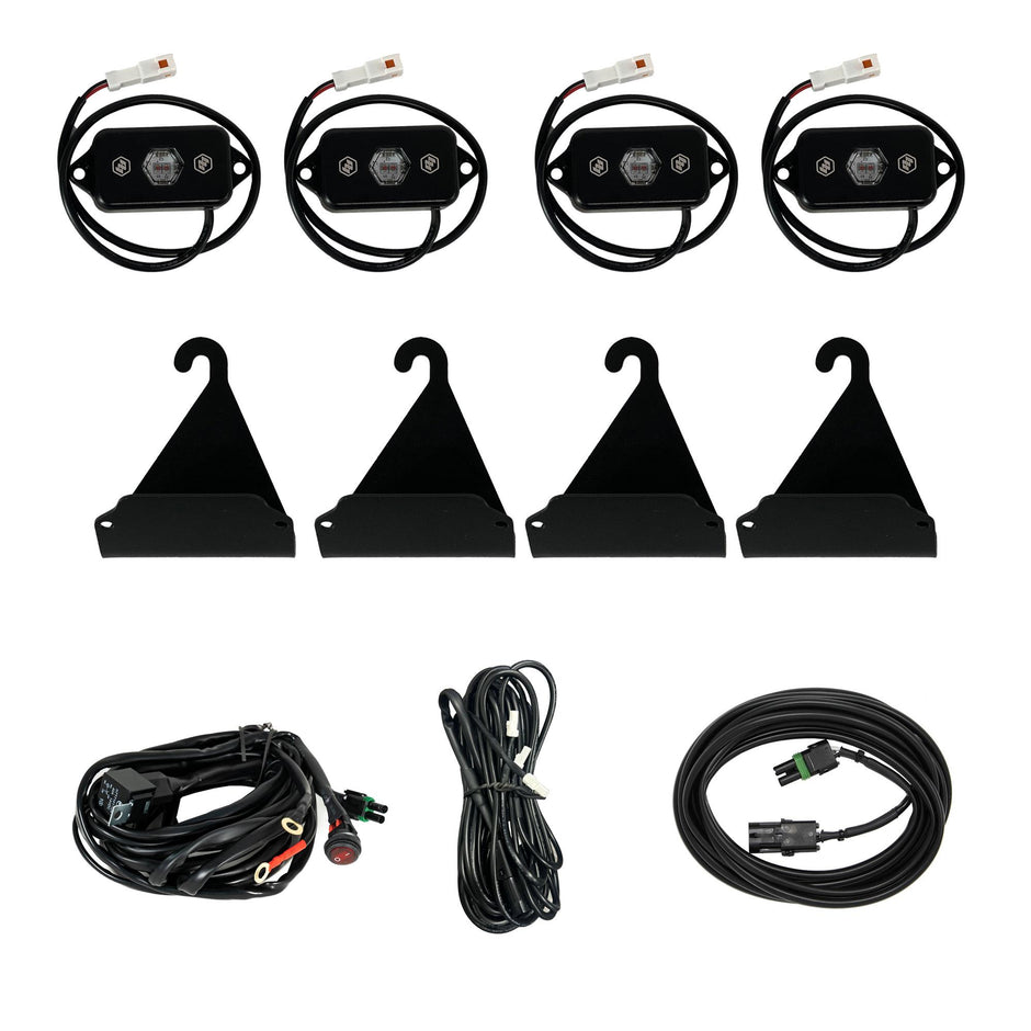 Toyota Bed Rail Cargo Light Kit - 2005-24 Toyota Tacoma  2007-24 Toyota Tundra (Red)