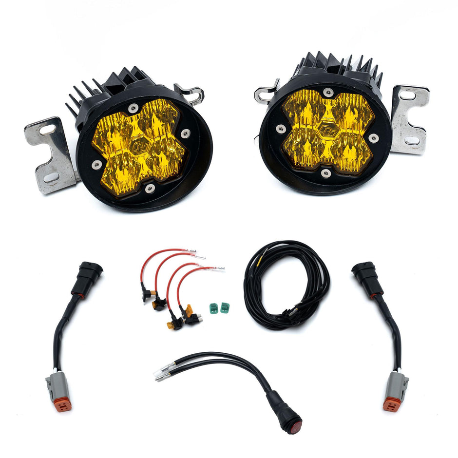 Squadron-R 2.0 Sport Fog Pocket Light Kit - Toyota 2010-24 4Runner; 2012-23 Tacoma; 2014-21 Tundra (Wide Cornering; Baja Amber)