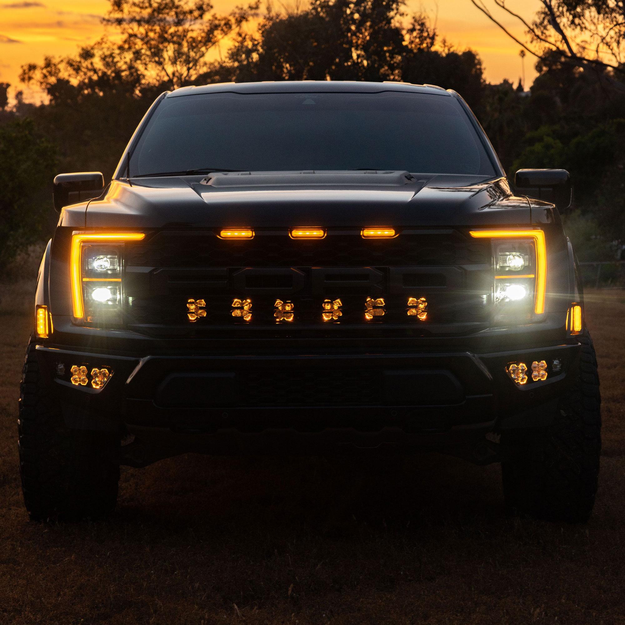 Squadron 2.0 Sport Behind-the-Grille Light Kit - Ford 2021-26 F-150 Raptor  2024-26 F-150 Raptor 37/R (Multi Pattern; Clear)