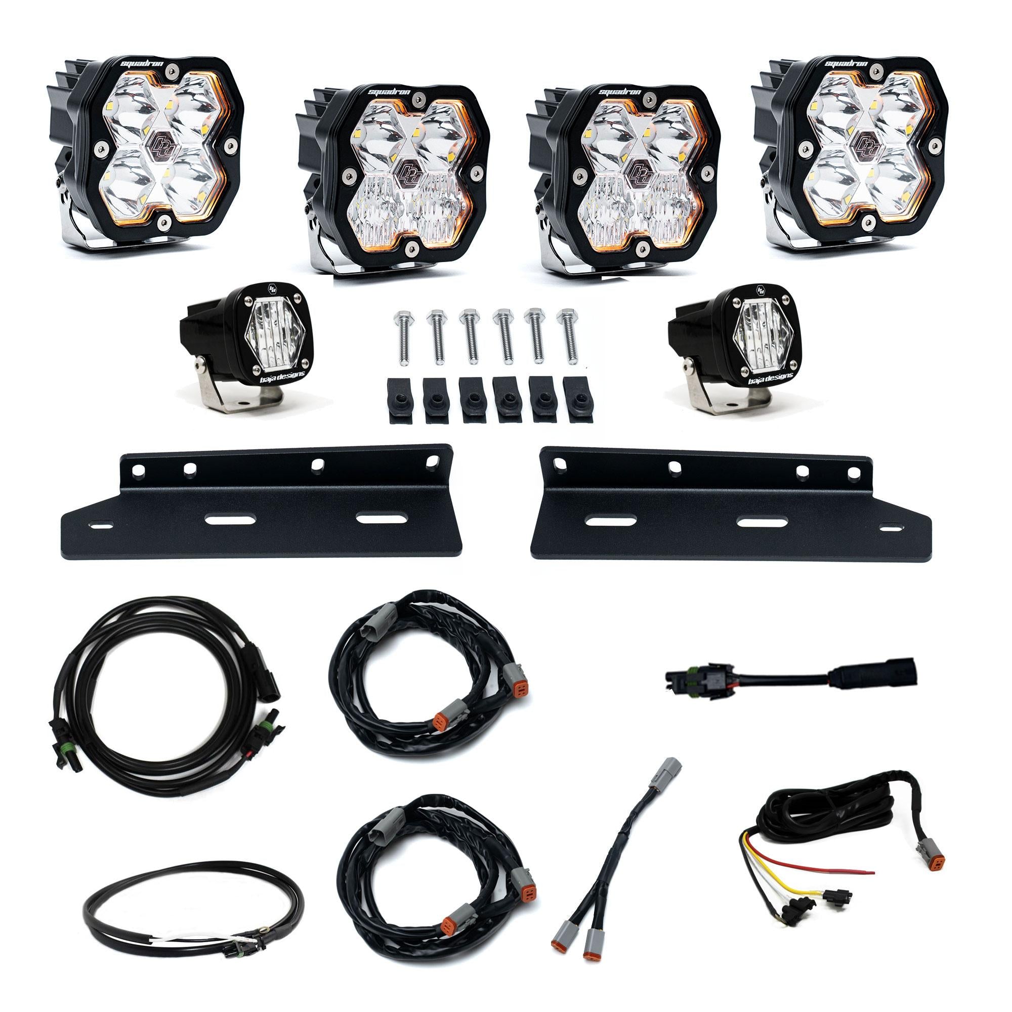 Squadron 2.0 Sport/S1 Fog Pocket Light Kit - Ford 2021-26 F-150 Raptor (Multi Pattern; Clear)
