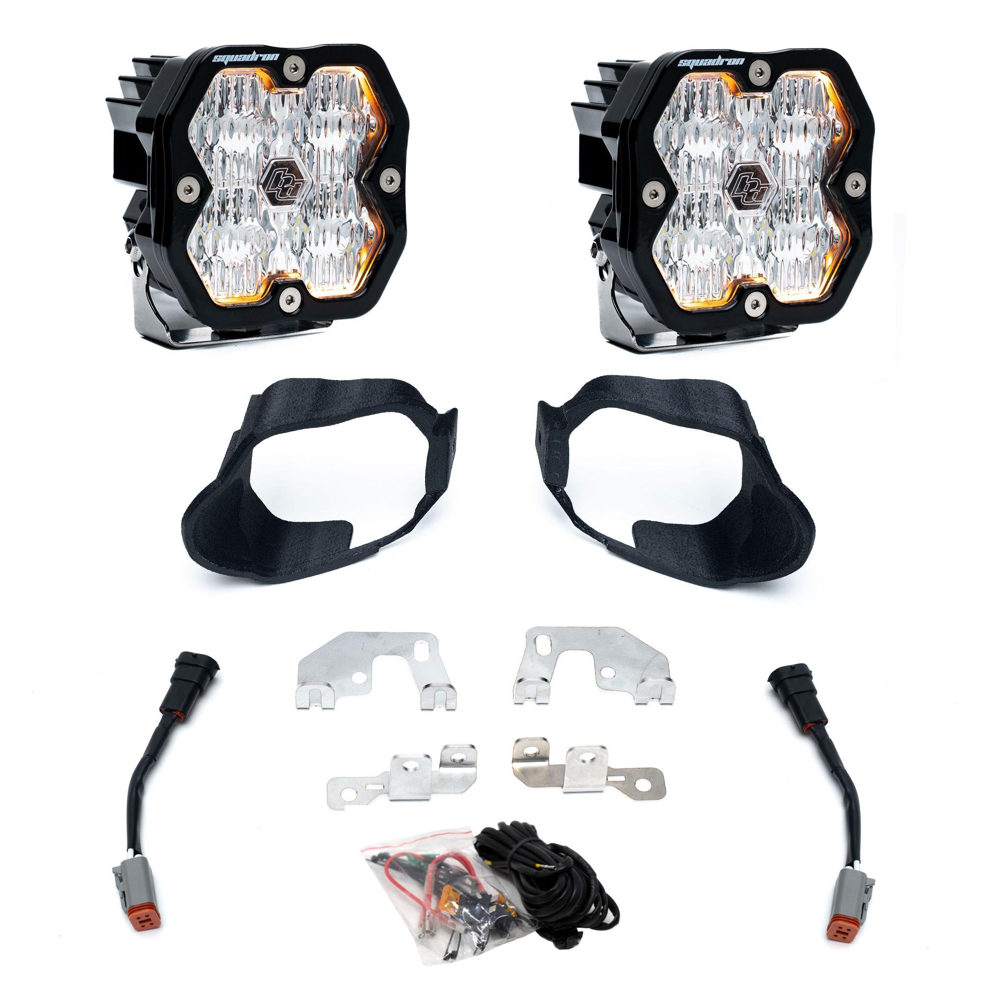 Squadron 2.0 Sport Fog Pocket Light Kit - Mercedes 2019-26 Sprinter Van 1500/2500/3500/3500XD (Wide Cornering; Clear)