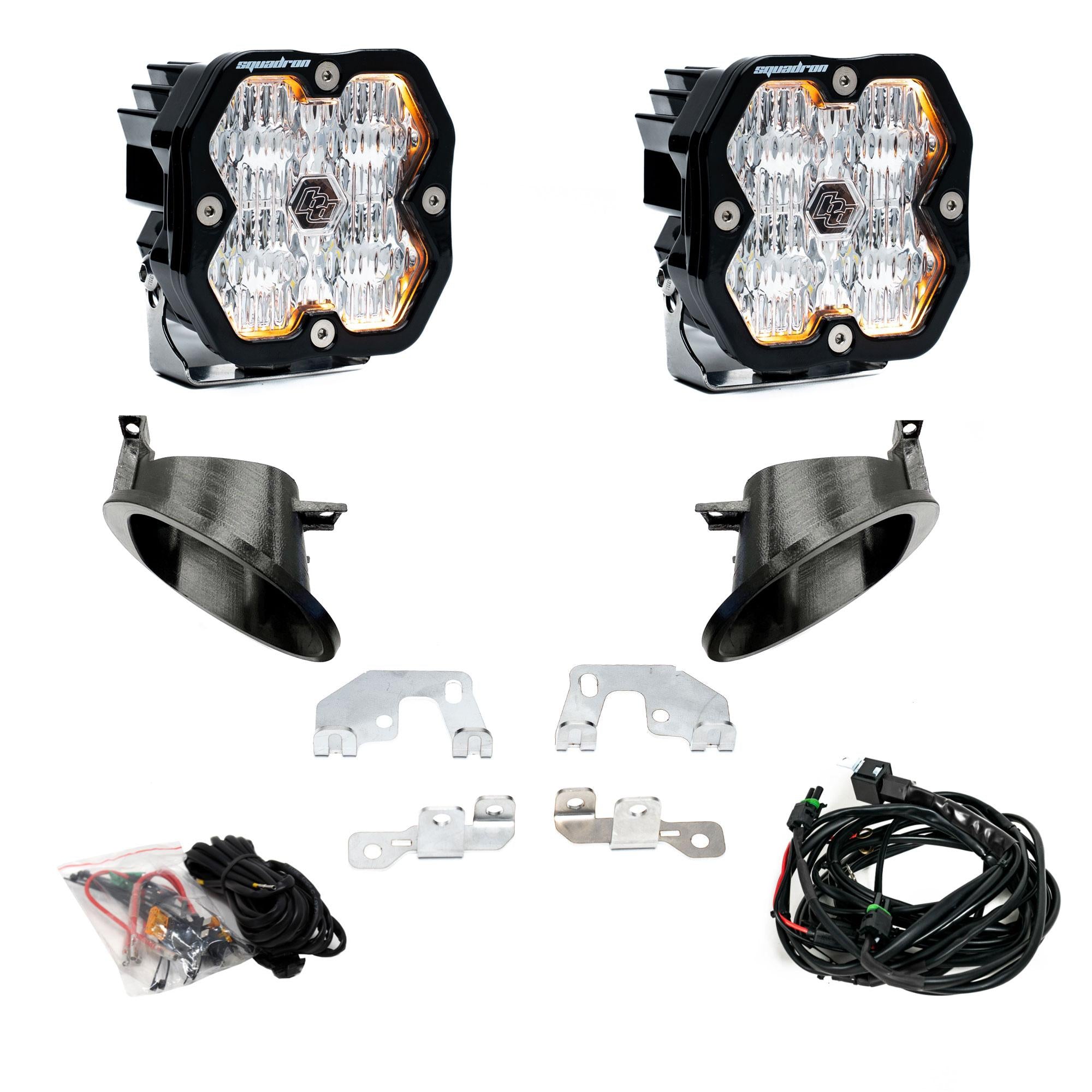 Squadron 2.0 Sport Fog Pocket Light Kit - Mercedes 2014-18 Sprinter Van 2500/3500 (Wide Cornering; Clear)