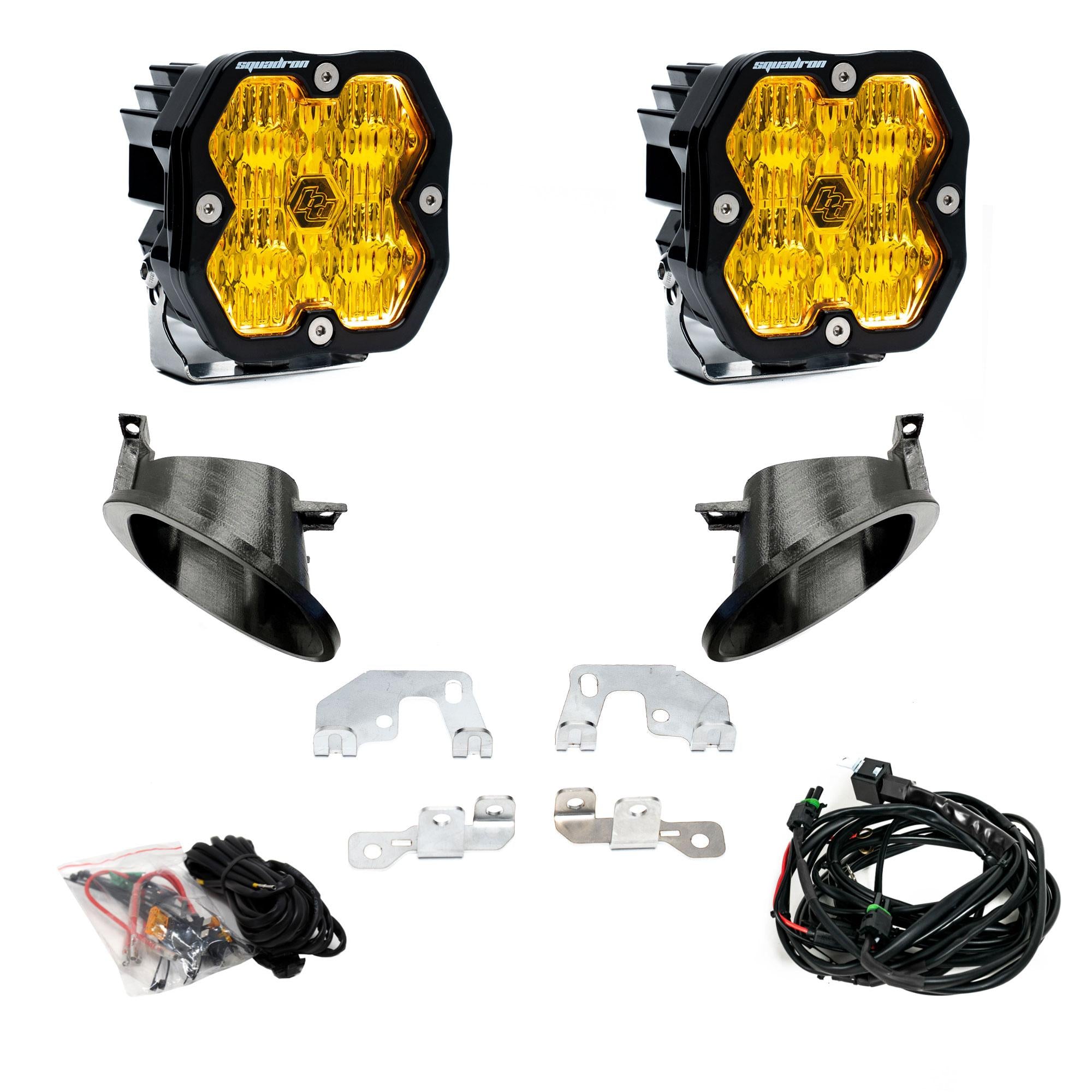 Squadron 2.0 Sport Fog Pocket Light Kit - Mercedes 2014-18 Sprinter Van 2500/3500 (Wide Cornering; Baja Amber)