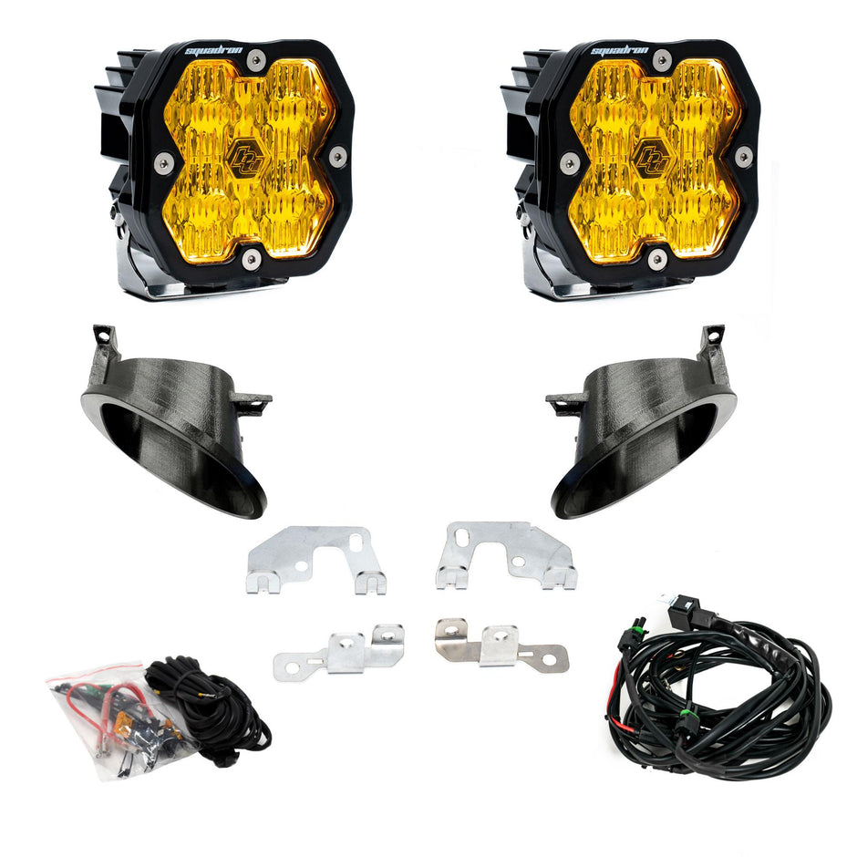 Squadron 2.0 Sport Fog Pocket Light Kit - Mercedes 2014-18 Sprinter Van 2500/3500 (Wide Cornering; Baja Amber)