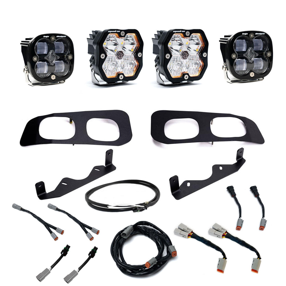 Squadron 2.0 Sport/Squadron SAE Dual Fog Pocket Light Kit - Ford 2023-26 F-250/350 Super Duty (Multi Pattern; Clear; Upfitter)