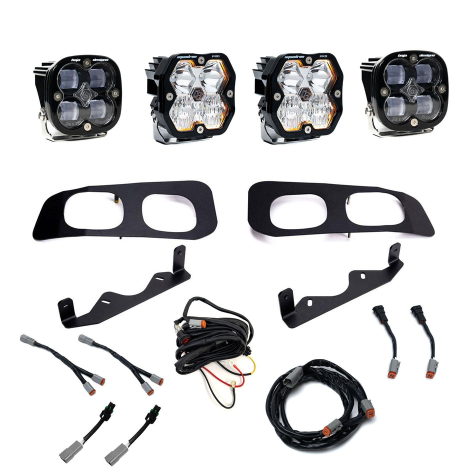 Squadron 2.0 Pro/Squadron SAE Dual Fog Pocket Light Kit - Ford 2023-26 F-250/350 Super Duty (Multi Pattern; Clear; Toggle)