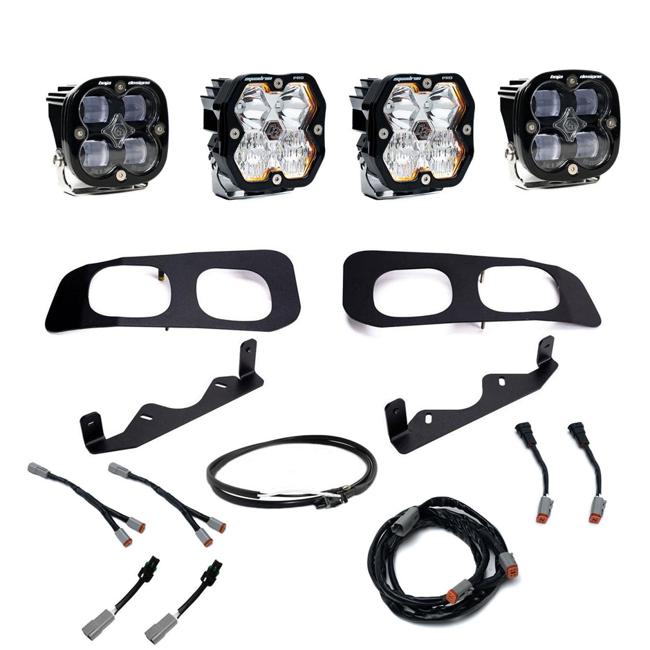 Squadron 2.0 Pro/Squadron SAE Dual Fog Pocket Light Kit - Ford 2023-26 F-250/350 Super Duty (Multi Pattern; Clear; Upfitter)