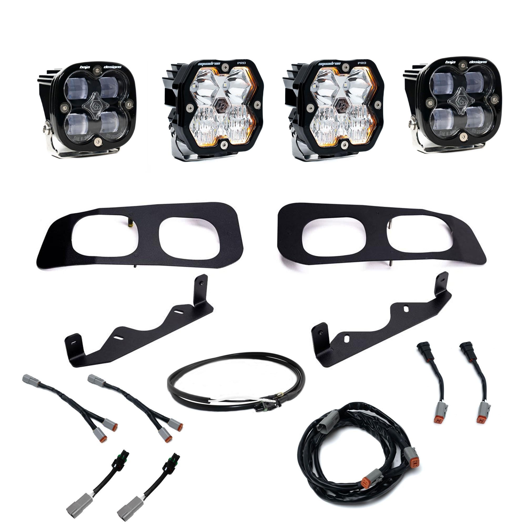 Squadron 2.0 Pro/Squadron SAE Dual Fog Pocket Light Kit - Ford 2023-26 F-250/350 Super Duty (Multi Pattern; Clear; Upfitter)