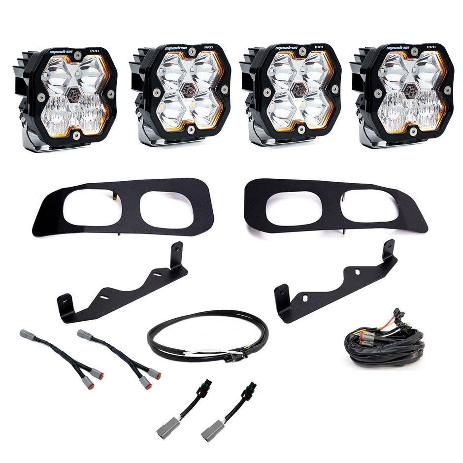 Squadron 2.0 Pro Dual Fog Pocket Light Kit - Ford 2023-26 F-250/350 Super Duty (Multi Pattern; Clear; Upfitter)