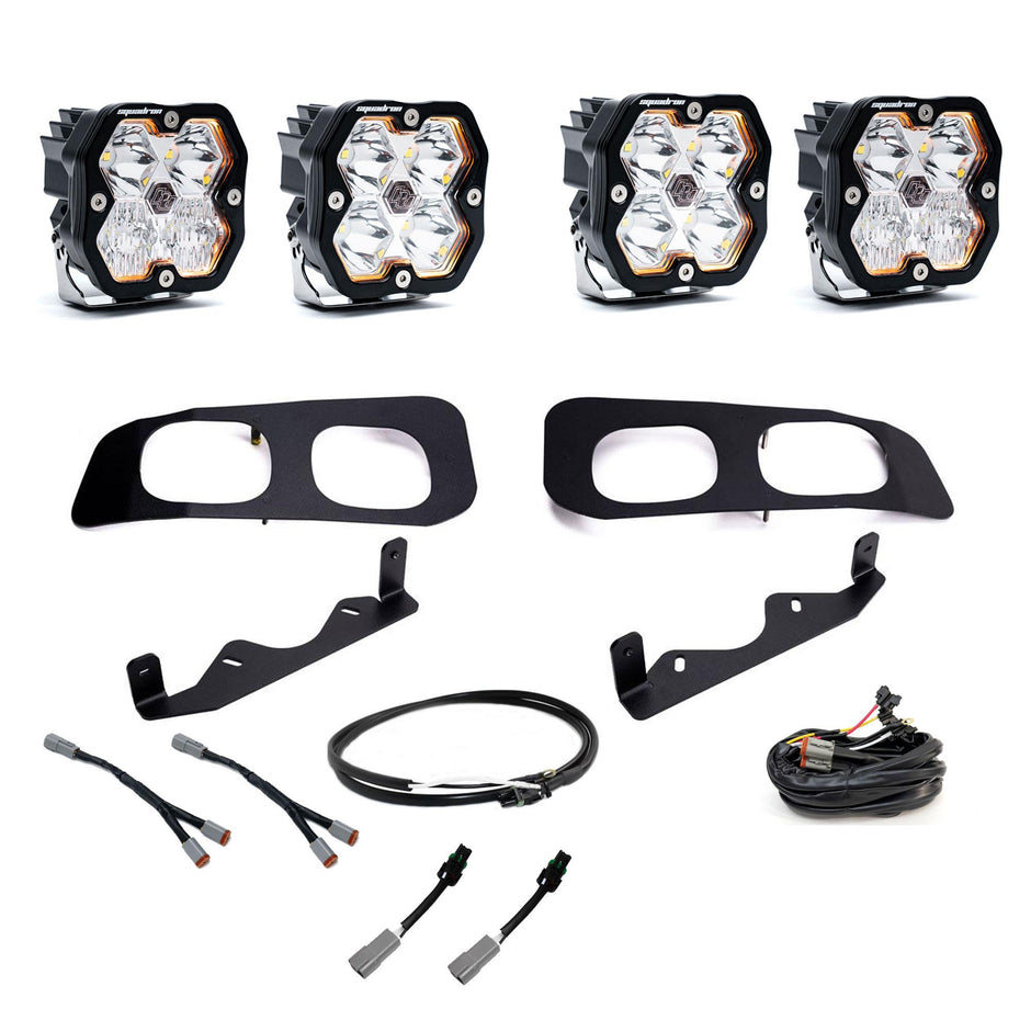 Squadron 2.0 Sport Dual Fog Pocket Light Kit - Ford 2023-26 F-250/350 Super Duty (Multi Pattern; Clear; Upfitter)