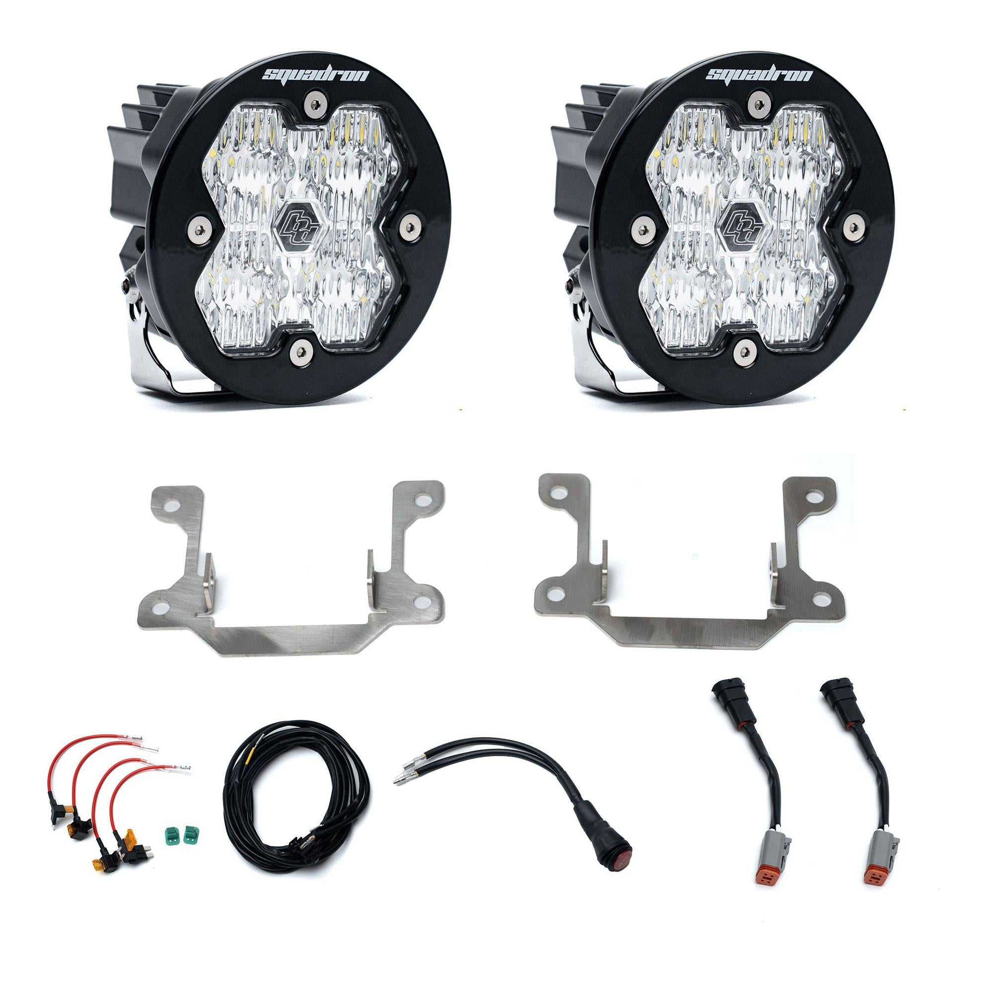 Squadron 2.0 Sport Fog Pocket Light Kit - RAM 2019-25 2500/3500; Note: Big Horn (Wide Cornering; Clear)