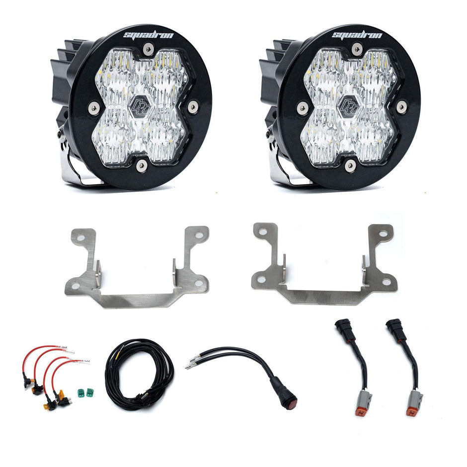 Squadron 2.0 Sport Fog Pocket Light Kit - RAM 2019-25 2500/3500; Note: Big Horn (Wide Cornering; Clear)