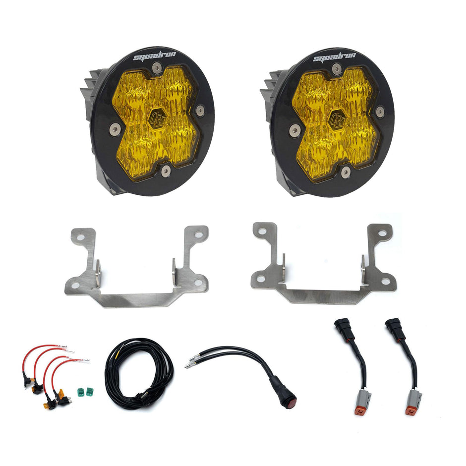 Squadron 2.0 Sport Fog Pocket Light Kit - RAM 2019-25 2500/3500; Note: Big Horn (Wide Cornering; Baja Amber)
