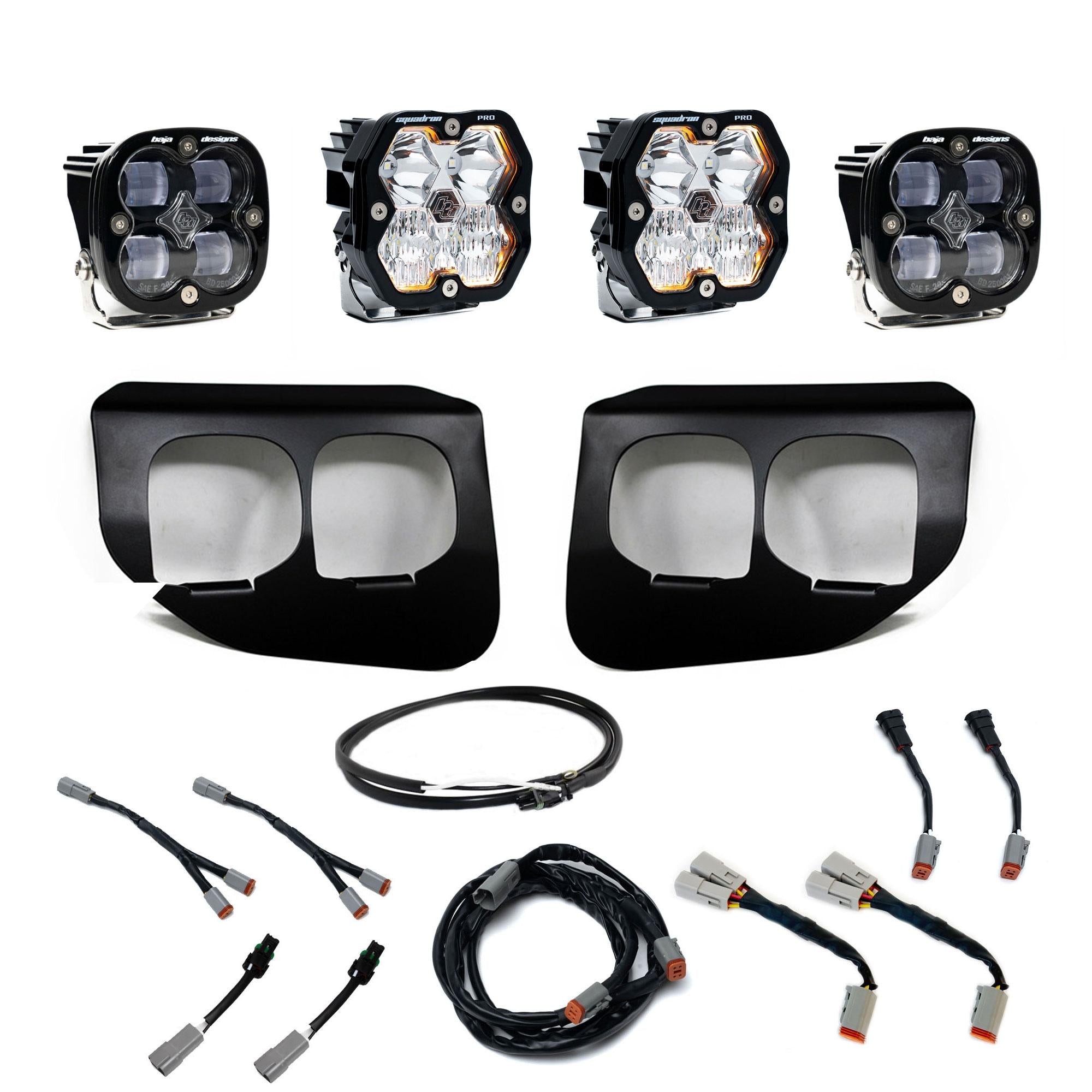 Squadron 2.0 Pro/Squadron SAE Dual Fog Pocket Light Kit - Ford 2020-22 F-250/350 Super Duty (Spot; Clear; Upfitter)